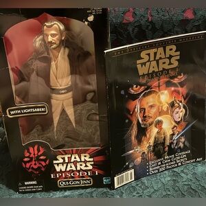 Qui- Gon Jinn 12” Action Figure & E1 Souvenir Magazine